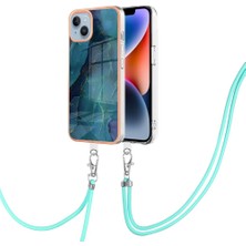 Mays Boutique IPhone 14 Kapak Mermer Ayrılabilir Kayış Crossbody Kordon Yumuşak (Yurt Dışından)