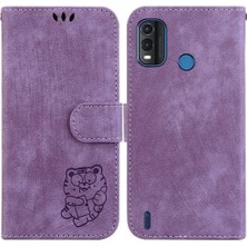 Mays Boutique Nokia Nokia Artı Flip Folio Kabartmalı Sevimli Kaplan Tutucu Kapak Kartı (Yurt Dışından)