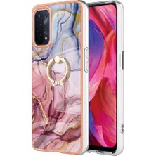 Mays Boutique Oppo A93 5G/A93S 5g Tampon Için Kılıf 360 &deg; Dönebilir Yüzük Mermer Darbeye (Yurt Dışından)