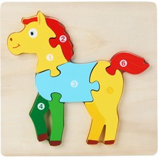 Huiding Up Children's Educational Three-Dimensional Puzzle 3D Building Block Toy-Horse (Yurt Dışından)