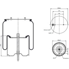 Komple Körük Taslı 344913-1C - Metalli Körük - 4913NP02 - W01M588098 - Scania Ym 14113 >