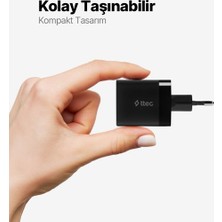 Ttec Smartcharger Duo Pd 45W Seyahat Hızlı Şarj Aleti Usb-C+Usb-A
