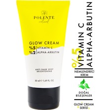 Polente Natural - Glow Cream - Vitamin C & Arbutin İçeren Aydınlatıcı Leke Kremi 50 ml