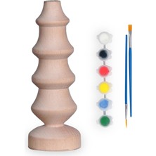 Alg Wood Montessori Toys Büyük Boy Peg Bebek Ağaç Figürü Boyama Seti PEG16 - 19CM