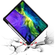 TEKNETSTORE Samsung Galaxy Tab S6 Lite SM-P620 10.4" Kılıf Kalem Bölmeli Standlı Katlanabilir Kalemlikli Silikon