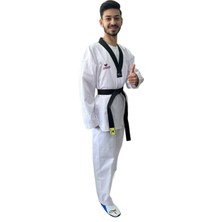 Jumok Siyah Yaka Fitilli Taekwondo Elbisesi Dobok