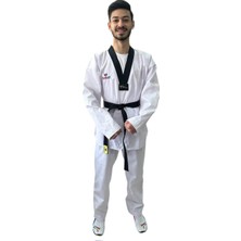 Jumok Siyah Yaka Fitilli Taekwondo Elbisesi Dobok