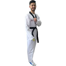 Jumok Siyah Yaka Fitilli Taekwondo Elbisesi Dobok