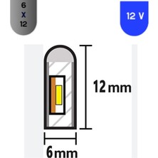 Msv Teknoloji 12 Volt 6X12 mm 120 Ledli Esnek Neon LED Yeşil Işık 5 Metre IP65