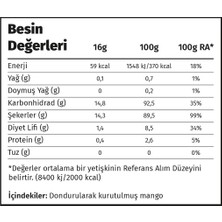 Cronuks Premium Çıtır Mango Cipsi %100 Doğal Ve Katkısız - Dondurularak Kurutulmuş Freeze Dried Kuru Mango