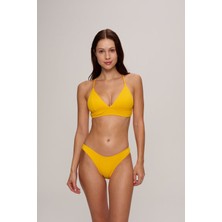 Pierre Cardin Crush Üçgen Sırttan Çapraz Askılı Bikini Takımı Sarı