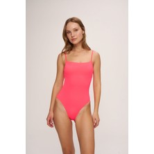 Pierre Cardin Ince Askılı Düz Yaka Mayo Nar Çiçeği