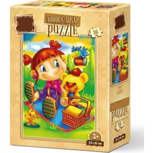 Tüftürük Misafir Kuş 16 Parça Ahşap Puzzle ( Yerli Üretim )