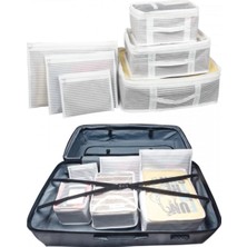 Aksell Bavul Içi Organizer Seti - Yatak Odası Organizer Set - Makyaj Organizer Mini Hurçlar (6 Parça)