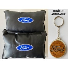 Nevemay Ford Logolu 2'li Oto Boyun Yastığı, Hediye!!! Araç Marka Logolu Anahtarlık