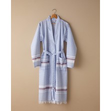 English Home Bony Rejenere Peştamal Bornoz Standart Lacivert-Turuncu