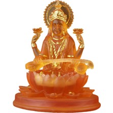Baltato Lotus Figürleri Üzerinde Oturan Hindu Üstü Turuncu Için Hint Heykeli (Yurt Dışından)