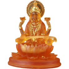 Baltato Lotus Figürleri Üzerinde Oturan Hindu Üstü Turuncu Için Hint Heykeli (Yurt Dışından)