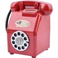 Baltato Retro Telefon Vintage Telefon Para Tasarrufu Pot Raf Ev Kırmızı (Yurt Dışından)