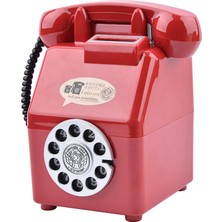 Baltato Retro Telefon Vintage Telefon Para Tasarrufu Pot Raf Ev Kırmızı (Yurt Dışından)