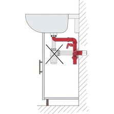 Dallmer Yer Kazandıran Lavabo Sifonu ve Evye Sifonu, 1 1/2'' Süzgeçsiz, Lavabo Dolabında ve Çekmecesinde Evye Altında Duvara Bitişik Montajlı Koku Önleyici S Sistemi Çamaşır Bulaşık Makinesi Giderli