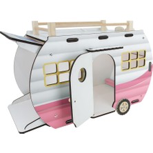 Toysilla Ahşap Oyuncak Karavan Pembe - T3104