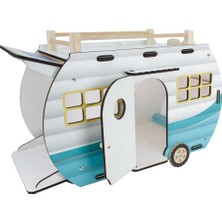 Toysilla Ahşap Oyuncak Karavan Turkuaz - T3103