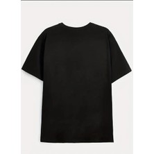Woodroffe Kadın V Yaka Salaş Çiçek Baskılı Oversize Boyfriend T-Shirt