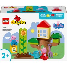 LEGO® DUPLO® Peppa Pig Bahçe ve Ağaç Ev 10431 - 2 Yaş ve Üzeri Çocuklar için Peppa Pig Minifigürü İçeren Eğitici Oyuncak Yapım Seti (20 Parça)