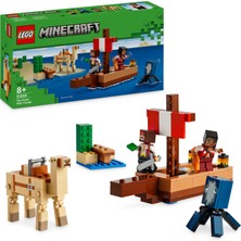 LEGO Minecraft® Korsan Gemisi Yolculuğu 21259 # 8 Yaş ve Üzeri Macera Oyunları Seven Çocuklar İçin Korsan, Mürekkep Balığı ve Deve içeren Yaratıcı Oyuncak Yapım Seti (166 Parça)