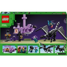 LEGO Minecraft® Ender Ejderhası ve End Gemisi 21264 - 8 Yaş ve Üzeri Macera Oyunları Seven Çocuklar İçin Minecraft Video Oyununa Dayalı Yaratıcı Oyuncak Yapım Seti (657 Parça)