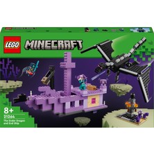 LEGO Minecraft® Ender Ejderhası ve End Gemisi 21264 - 8 Yaş ve Üzeri Macera Oyunları Seven Çocuklar İçin Minecraft Video Oyununa Dayalı Yaratıcı Oyuncak Yapım Seti (657 Parça)