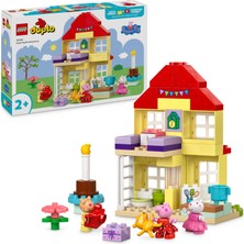 LEGO DUPLO® Peppa Pig Doğum Günü Evi 10433 - 2 Yaş ve Üzeri Çocuklar için Peppa Pig Minifigürü İçeren Eğitici Oyuncak Yapım Seti (59 Parça)