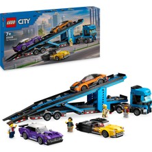 LEGO City Spor Arabalı Araç Taşıma Kamyonu 60408 - 7 Yaş ve Üzeri Çocuklar için 4 Araç İçeren Yaratıcı Oyuncak Yapım Seti (998 Parça)