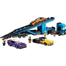 LEGO City Spor Arabalı Araç Taşıma Kamyonu 60408 - 7 Yaş ve Üzeri Çocuklar için 4 Araç İçeren Yaratıcı Oyuncak Yapım Seti (998 Parça)