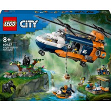 LEGO® City Orman Kaşifinin Helikopteri Kamp Yerinde 60437 - 8 Yaş & Üzeri Çocuklar için Yaratıcı Oyuncak Yapım Seti (881 Parça)
