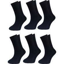 Alessa Socks Bambu 6 lı Siyah Erkek Uzun Soket Düz Çorap BURUN DİKİŞSİZ, YIKAMALI