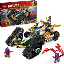 LEGO NINJAGO® Ninja Ekibi Kombo Araç 71820 # 9 Yaş ve Üzeri İçin Planör, Yarış Arabası ve 2 Motosiklet İçeren 4#ü 1 Arada Yaratıcı Oyuncak Yapım Seti (576 Parça)