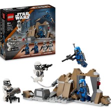 LEGO® Star Wars: The Mandalorian Mandalore Pususu Savaş Paketi 75373 - 6 Yaş ve Üzeri Çocuklar için 4 Minifigür İçeren Koleksiyonluk Yaratıcı Oyuncak Yapım Seti (109 Parça)