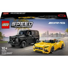 LEGO Speed Champions Mercedes-AMG G 63 ve Mercedes-AMG SL 63 76924 # 10 Yaş ve Üzeri Araç Tutkunları için 2 İnşa Edilebilen Model İçeren Yaratıcı Oyuncak Yapım Seti (808 Parça)