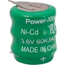 Power-Xtra Power Xtra 3.6V Ni Cd 60 Mah 2 Pin Şarjlı Pil
