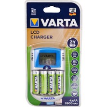 Varta 57070 LCD 4x2600 AA Pilli + 12V + USB Pil Şarj Cihazı