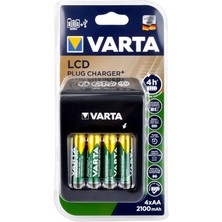 Varta 57687 LCD Plug Pil Şarj Cihazı 4 x 56706 2100mAh Pilli