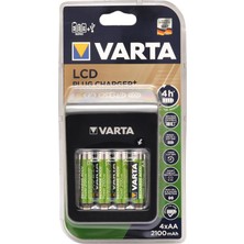 Varta 57687 LCD Plug Pil Şarj Cihazı 4 x 56706 2100mAh Pilli