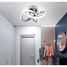 Fico Home Modern Plafonyer Salon Mutfak Oturma Odası LED Avize Boomerang LED Avize Krom Ledli Avize