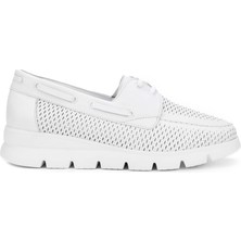 Tamer Tanca Kadın Deri Hasır Beyaz Casual Ayakkabı 775 3108 Bn Ayk Y24 Beyaz Dr