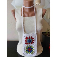 Küçük Motifli Çanta Granny Square Örgü