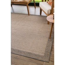 Konfor Sisalux 3091 Bej Jüt Tabanlı Modern Dokuma Kilim Sisal Hasır Halı80x150