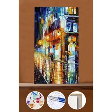 WebStyle Sayılarla Boyama Seti Çerçeveli Kasnaklı Yağmur Şehri 50X65 cm