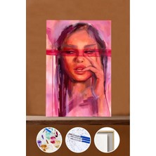 WebStyle Sayılarla Boyama Seti Çerçeveli Kasnaklı Içsel Savaş 40X50 cm